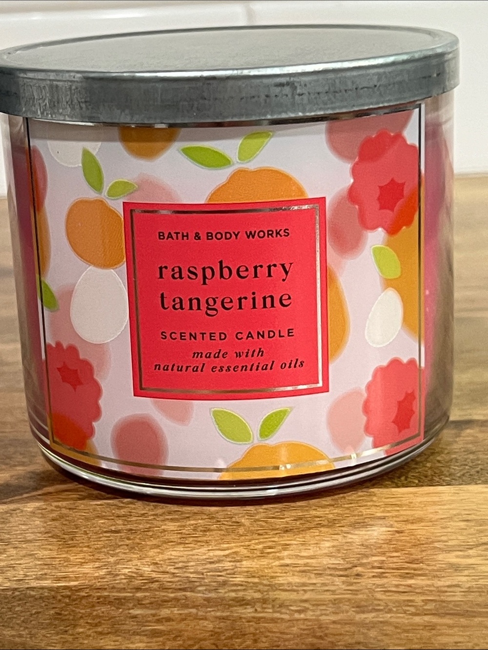 Bath & Body Works Raspberry Tangerine Scented Candle - Pink/Coral